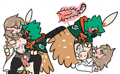 animal_genitalia animal_penis anthro anthro_on_top anthro_penetrating anthro_penetrating_female anthro_penetrating_human bodily_fluids breast_play breasts brown_body brown_feathers chair_position clothing clothing_aside cum cum_in_uterus cum_in_vagina cum_inside cutaway duo erection feathers female female_human female_on_anthro female_on_bottom female_penetrated from_behind_position from_front_position genital_fluids genitals green_body green_eyes green_feathers hair hand_on_breast heart_eyes heart_symbol human_on_anthro human_on_bottom human_penetrated internal internal_vaginal interspecies licking light_body light_skin lying male male/female male_anthro male_on_human male_on_top male_penetrating male_penetrating_female male_penetrating_human missionary_position nipple_fetish nipple_lick nipple_play nipples on_back on_bottom on_top penetration penis pokephilia red_eyes sex sitting tan_body tan_feathers tapering_penis tongue uterus vulva winged_arms wings kangwolf nintendo pokemon avian decidueye generation_7_pokemon human mammal pokemon_(species) 2022 alternate_version_at_source censored_version_at_source colored