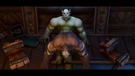 anal anal_penetration anthro anthro_on_anthro anthro_penetrated anthro_penetrating anthro_penetrating_anthro balls barazoku bedroom butt duo erection eyes_closed first_person_view genitals looking_pleasured male male/male messy_room muscular muscular_male narrowed_eyes navel nipples nude on_bottom on_ground on_top penetration penile penile_penetration penis penis_in_ass reverse_cowgirl_position rough_sex sex leviethanarts blizzard_entertainment warcraft orc 16:9 3d_(artwork) 3d_animation 4k absurd_res animated digital_media_(artwork) hi_res long_playtime no_sound video widescreen