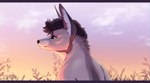 anthro female fur gradient_background hair loren_fennec_fox plant simple_background sky solo sunrise hill_patre_saint canid canine fennec_fox fox mammal true_fox 2025 digital_drawing_(artwork) digital_media_(artwork) hi_res shaded sketch