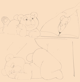 anal anal_penetration anthro anthro_penetrated big_butt butt clothing duo eyebrows head_between_thighs legwear male male/male male_penetrated male_penetrating male_penetrating_male on_chest open_mouth pawpads penetration penile penile_penetration penis_in_ass plushie sex side_view small_tail tail thigh_highs sushiamazing ted_(franchise) universal_studios ted_(ted) animate_inanimate bear living_plushie mammal teddy_bear_(species) 2026 absurd_res digital_drawing_(artwork) digital_media_(artwork) english_description hi_res sketch