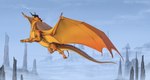 female feral flying sky solo spread_wings tail wings conditional_dnp shido-tara mythology wings_of_fire peril_(wof) dragon mythological_creature mythological_scalie scalie skywing_(wof) absurd_res hi_res