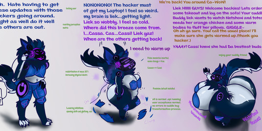 anthro bimbofication breast_expansion breasts butt butt_expansion clothing cuddle_request cuddling cuddly expansion female feminization gender_transformation hyper identity_death machine mind_alteration mind_control mtf_transformation short_stackification shortstack slightly_chubby text torn_clothing transformation candondor protogen english_text hi_res