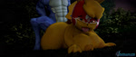 anthro breasts duo female grass male male/female mask plant tail tongue tongue_out conditional_dnp dasharky3d nintendo pokemon cosplay_pikachu_(character) dahsharky_(character) fish marine shark 2025 3d_(artwork) animated blender_(artwork) digital_media_(artwork) hi_res sound webm
