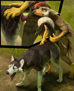 anatomically_correct anatomically_correct_genitalia anatomically_correct_vulva animal_genitalia animal_vulva anthro beak bestiality black_body black_fur canine_genitalia canine_vulva claws digitigrade duo ear_tuft ears_up erection eyes_closed feathers female feral fur genitals hair holding_tail male male/female male_penetrating nude open_mouth penetration penile penile_penetration penis sex tail tongue tongue_out tuft vulva whiskers white_body white_fur fokker_(artist) avian bird canid canine canis domestic_dog husky mammal nordic_sled_dog spitz absurd_res hi_res