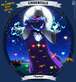 anthro banner big_breasts blue_fire breasts clothed clothing colored_fire delta_rune_(emblem) detailed_background dress eyelashes feet female fire food front_view fruit full_moon fur grass gui heart_symbol holidays horn huge_breasts leaf magic moon nails picture_frame plant pumpkin robe sea smile solo star symbol text toes tongue water white_body white_fur walter_sache halloween undertale undertale_(series) toriel boss_monster_(undertale) bovid caprine mammal 2015 absurd_res alpha_channel dated digital_media_(artwork) full-length_portrait hi_res portrait