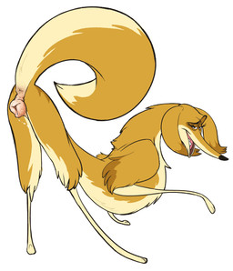 animal_genitalia animal_vulva anus bodily_fluids canine_genitalia canine_vulva female feral fur genital_fluids genitals half-closed_eyes looking_at_viewer multicolored_body multicolored_fur narrowed_eyes on_model open_mouth raised_tail simple_background solo tail tail_anus tan_body tan_fur tongue toony two_tone_body two_tone_fur vaginal_fluids vulva white_background wugi fixed_(film) netflix honey_(fixed) borzoi canid canine canis domestic_dog hunting_dog mammal sighthound 2025 absurd_res hi_res