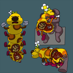 6_legs anus arthropod_abdomen arthropod_abdomen_genitalia arthropod_abdomen_penetration arthropod_abdomen_vulva balls bestiality birth blue_border bodily_fluids border clothing disembodied_hand disembodied_penis duo female feral feral_penetrated flower_on_head footwear genital_fluids genitals gloves grey_body grey_skin handwear holding_another hug human_on_feral human_penetrating human_penetrating_feral internal interspecies live_birth making_out male male/female multiple_birth penetration penis pregnant pregnant_sex red_clothing red_footwear red_shoes red_vulva sex shoes spread_vulva spreading three_frame_image vaginal vaginal_birth vaginal_fluids vulva white_clothing white_gloves white_handwear yellow_body yellow_skin yolka anon arthropod caterpillar human insect larva mammal squiggler_(mario) wiggler_(mario) hi_res