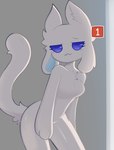 4_ears anthro biped breasts chibi eyelashes featureless_breasts female female_anthro fur looking_at_viewer monotone_body monotone_fur monotone_tail multi_ear nude purple_eyes solo standing tail three-quarter_view white_body white_ears white_fur white_tail sadbox10 discord_(app) clyde_(discord) mammal absurd_res hi_res portrait three-quarter_portrait