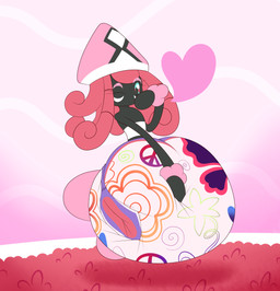 anthro black_body black_skin carpet clean_diaper clothed clothing diaper diaper_fetish diaper_only eyebrows eyelashes eyelashes_through_hair female female_humanoid floating green_sclera hair hand_on_diaper heart_symbol inside looking_at_viewer multicolored_eyes multicolored_sclera not_furry one_eye_closed pattern_diaper peace_symbol pink_eyebrows pink_hair pupils red_carpet red_hair red_sclera rubbing_diaper solo topless touching_diaper translucent translucent_hair wearing_diaper wink winking_at_viewer sir-dancalot nintendo pokemon generation_7_pokemon humanoid legendary_pokemon pokemon_(species) tapu_lele 2017 absurd_res colored digital_media_(artwork) flat_colors hi_res
