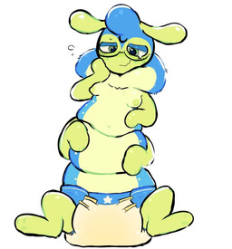 4_arms antennae_(anatomy) bodily_fluids clothed clothing dewlap_(anatomy) diaper eyewear feces genital_fluids glasses male moobs multi_arm multi_limb nervous nervous_smile overweight pooping sitting soiled_diaper soiling soiling_diaper unclean_diaper urine used_diaper using_diaper wearing_diaper wearing_glasses wet_diaper wetting wetting_diaper ticklesyourfeet blushcrunch_studio dandy's_world squirm_(dandy's_world) arthropod caterpillar insect larva taur