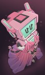 ambiguous_gender cable clothed clothing dress eyes_closed female high-angle_view machine night pink_clothing pink_dress solo star tail auveiss aveline_(auveiss) robot 2025 digital_media_(artwork) hi_res
