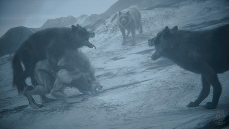 anthro anthro_on_feral aroused bestiality bodily_fluids cum cum_inside cum_spill duo ejaculation feral fog foggy_background genital_fluids genitals howl male male/male mountain orgasm penis snow snowy_mountain tail text voyeur foirgairwolf mythology canid canine canis dire_wolf mammal mythological_canine mythological_creature prehistoric_species werecanid werecanine werecreature werewolf wolf 16:9 3d_(artwork) 4k absurd_res blender_(artwork) blender_cycles_(artwork) digital_media_(artwork) english_text hi_res widescreen