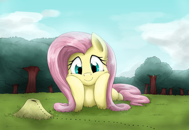 anthill blue_eyes cloud feathered_wings feathers female feral grass hair lying outside pink_hair plant sky smile solo tree wings yellow_body yellow_feathers otakuap friendship_is_magic hasbro my_little_pony mythology fluffy_the_bringer_of_darkness fluttershy_(mlp) ant arthropod equid equine hymenopteran insect lepidopteran mammal moth mythological_creature mythological_equine pegasus 2013 absurd_res hi_res