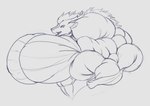 anthro antlers big_muscles big_pecs collar collar_only flexing horn huge_muscles huge_pecs hyper hyper_muscles hyper_pecs male muscular nude open_mouth pecs side_view solo sonicgamer mythology zylo_(sonicgamer) dragon eastern_dragon mythological_creature mythological_scalie scalie 2019 sketch