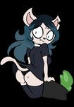 anthro clothed clothing clothing_lift dress dress_lift fangs female hair legwear long_hair makeup teeth thigh_highs shinkaku cartoon_hangover the_summoning claire_(the_summoning) domestic_cat felid feline felis mammal alpha_channel digital_media_(artwork) hi_res