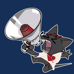 anthro clothing eyes_closed holding_megaphone holding_object male megaphone open_mouth shirt solo tail topwear k441z comme_des_garcons_play christopher_(k441) mammal mouse murid murine rodent 1:1 alpha_channel icon