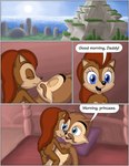 bed dialogue eyes_closed female furniture genitals kissing male male/female nude pussy text waking_up young omatic archie_comics sega sonic_the_hedgehog_(archie) sonic_the_hedgehog_(comics) sonic_the_hedgehog_(satam) sonic_the_hedgehog_(series) maximilian_acorn sally_acorn mammal rodent sciurid tree_squirrel absurd_res comic hi_res daughter_(lore) father_(lore) father_and_child_(lore) father_and_daughter_(lore) parent_(lore) parent_and_child_(lore) parent_and_daughter_(lore)