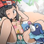 ambiguous_gender beach blue_body blush clothing female female_on_feral feral fur genitals group one_eye_closed outside pussy seaside wardrobe_malfunction water wet wet_clothing bloggerman nintendo pokemon selene_(pokemon) felid generation_7_pokemon human litten mammal marine pinniped pokemon_(species) popplio 1:1 low_res