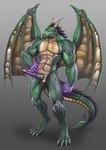 anthro big_tail countershade_scales countershading cyberpunk erection front_view genitals green_body green_scales horn long_tail male mane membrane_(anatomy) membranous_wings multi_eye multicolored_body multicolored_scales muscular nude penis scales solo tail tan_body tan_scales tapering_tail tattoo thick_tail two_tone_body two_tone_scales ventral_scales wings conditional_dnp inert-ren mythology tech dragon mythological_creature mythological_scalie scalie 2013 digital_media_(artwork) digital_painting_(artwork)