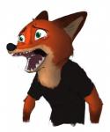 2016 anthro bodily_fluids canid canine clothed clothing disney expression_meme fox green_eyes half-length_portrait male mammal meme nick_wilde open_mouth portrait reaction_image red_fox sad sharp_teeth simple_background solo sprinkah tears teeth true_fox white_background zootopia