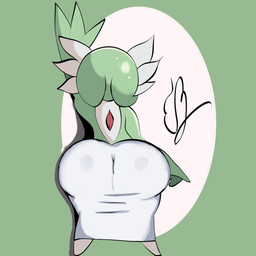 anthro ass_up big_butt butt butt_focus clothed clothing dress female hair not_furry simple_background solo wide_hips eddiebrije nintendo pokemon gardevoir generation_3_pokemon pokemon_(species) 1:1 absurd_res hi_res