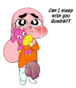 anthro balls big_balls big_penis black_eyebrows black_eyes blush blush_lines bodily_fluids clothed clothing crying darkened_balls darkened_genitalia darkened_penis dialogue dress ears_back ears_down eyebrows eyelashes flaccid footwear foreskin genitals gynomorph holding_object hug huge_penis hugging_object hugging_plushie humanoid_genitalia humanoid_penis intersex long_ears long_foreskin long_socks looking_at_viewer orange_clothing orange_dress penis pivoted_ears pleading_eyes plushie red_nose simple_background small_but_hung socks standing talking_to_viewer tears text thick_eyebrows thick_penis unretracted_foreskin vein veiny_penis wavy_mouth white_background white_clothing white_footwear white_socks young young_anthro young_but_hung young_gynomorph young_intersex centipedemc cartoon_network the_amazing_world_of_gumball anais_watterson daisy_the_donkey lagomorph leporid mammal rabbit english_text