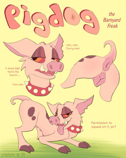 animal_genitalia animal_vulva anus bedroom_eyes butt butt_shot canine_genitalia canine_vulva cloven_hooves collar collar_only dialogue eyeliner eyeshadow female female_feral feral front_view genitals hooves looking_at_viewer makeup mascara mottled multi_nipple multi_view narrowed_eyes nipples nude open_mouth pig_nose plump_labia profanity puffy_anus quadruped raised_tail rear_view seductive side_view solo spiked_collar spikes tail tail_anus talking_feral teeth text tongue tongue_out toony tusks unimpressed vulva creature_sp pigdog_(creature_sp) canid canine canis domestic_dog domestic_pig hybrid mammal suid suine sus_(pig) 4:5 absurd_res english_text hi_res model_sheet