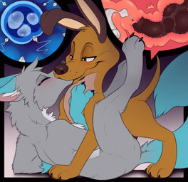 3_toes 4_fingers animal_genitalia animal_penis anthro anthro_penetrated black_claws black_ears black_nose black_penis blue_body blue_ears blue_fur blue_tail blush blush_lines bodily_fluids brown_body brown_fur brown_tail canine_genitalia canine_penis cervix claws cum cum_in_uterus cum_in_vagina cum_inside duo ejaculation erection eyelashes eyes_closed feet female female_anthro female_on_bottom female_penetrated feral finger_claws fingers from_front_position fur genital_fluids genitals gradient_background green_eyes grey_body grey_fur impregnation inner_ear_fluff internal internal_vaginal kiss_on_lips kissing knot knotted_penis knotting legs_up lying male male/female male_on_top male_penetrating male_penetrating_female missionary_position multicolored_body multicolored_fur narrowed_eyes on_back on_bottom on_top orgasm ovum penetration penile penile_penetration penis penis_in_vagina pink_inner_ear raised_leg red_blush sex simple_background snout sperm_cell tail toe_claws toes tuft uterus vaginal vaginal_canal vaginal_penetration white_body white_fur white_inner_ear_fluff meraence looney_tunes warner_brothers charlie_dog fenerus_(diel4) canid canine canis domestic_dog mammal wolf 2021 digital_media_(artwork)