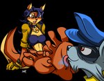 5_toes anthro barefoot blue_hair clothed clothing duo feet female foot_fetish foot_lick foot_play hair humanoid_feet licking male plantigrade soles toes tongue azure-arts sly_cooper_(series) sony_corporation sony_interactive_entertainment sucker_punch_productions carmelita_fox sly_cooper canid canine fox mammal procyonid raccoon absurd_res alpha_channel hi_res