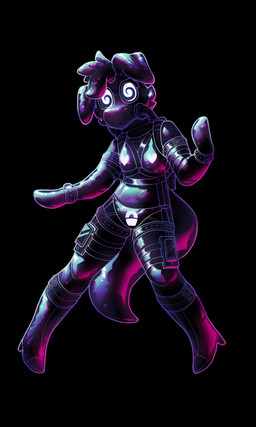 anthro bdsm black_background boots breasts button_ears clothing drone dronesuit female floppy_ears footwear glistening head_tuft heart_symbol high_heeled_boots high_heels latex latex_clothing latex_skinsuit lock_symbol null shoes simple_background skinsuit small_breasts snout solo spiral spiral_eyes straps submissive submissive_anthro submissive_female tail tight_clothing tuft mintychipart canid canine canis domestic_dog mammal 2025 3:5 digital_drawing_(artwork) digital_media_(artwork) full-length_portrait hi_res portrait shaded