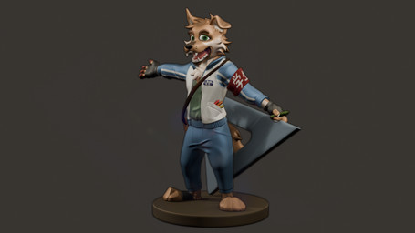anthro asian_clothing chinese_clothing clothed clothing east_asian_clothing happy open_mouth open_smile ruler school_uniform smile solo uniform wenx baichen canid canine canis domestic_dog mammal 16:9 3d_(artwork) digital_media_(artwork) hi_res widescreen
