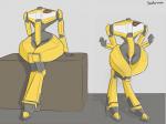 box container curvy_figure digitigrade duo female glowing grey_body headless hourglass_figure humanoid_hands machine multicolored_body not_furry small_waist standing wide_hips yellow_body saidra 2k_games borderlands loader_bot robot 4:3