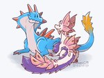ambiguous_gender angry back_spikes blowing_bubbles blue_body blue_scales bubble daww duo embarrassed feral fur happy purple_body purple_fur scales spikes spikes_(anatomy) tail tail_motion tailwag white_body white_fur canes-cm capcom monster_hunter furred_scalie lagiacrus leviathan_(mh) mizutsune scalie 2d_animation 4:3 animated frame_by_frame short_playtime