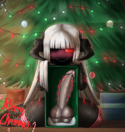 balls big_penis bodily_fluids christmas_clothing christmas_tree clothing dick_in_a_box embarrased_horny embarrassed female genital_fluids genitals gift glowing glowing_genitalia glowing_markings glowing_penis hair herm hime_cut holidays horn intersex knot knotted_penis knotting leaking_precum leggings leggings_only legwear looking_at_viewer markings penis pillow plant precum red_eyes scales shadow_face short_stack sitting sitting_on_ground smug_face solo stuck stuck_knot sweat tail thick_thighs tree white_hair darkafterdark christmas mythology aft animal_humanoid dragon dragon_humanoid humanoid mythological_creature mythological_scalie scalie hi_res