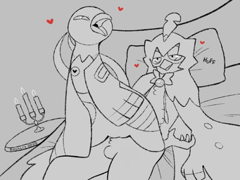 anthro balls beak bed bedroom_eyes bedroom_sex breath chandelier dominant dominant_female duo erection female female_penetrated furniture genitals grinding_on_penis heart_symbol humping looking_at_another looking_at_partner looking_back looking_pleasured lying lying_on_bed male male/female male_penetrating male_penetrating_female narrowed_eyes on_back on_bed on_bottom on_top orgasm panting penetration penile penile_penetration penis penis_in_vagina plap reverse_cowgirl_position seductive sex vaginal vaginal_penetration vulva wings rozalid nintendo pokemon mokai_(emblem) xi_(emblem) avian decidueye generation_2_pokemon generation_7_pokemon pokemon_(species) xatu 2025 2d_animation 4:3 animated frame_by_frame line_art no_sound short_playtime video