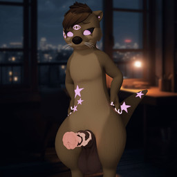 animal_genitalia animal_penis anthro balls big_balls big_penis bioluminescence equine_genitalia equine_penis genitals glowing glowing_eyes glowing_genitalia glowing_markings glowing_penis looking_at_viewer male markings penis solo standing star_(marking) third_eye_(marking) throbbing throbbing_penis whiskers greysonn_silver_(artist) d.otter greysonn_silver mammal mustelid otter 1:1 animated blender_(artwork) digital_media_(artwork)