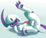 anus balls blush claws erection femboy feral front_view fur genitals looking_at_viewer lying male on_back open_mouth penis pink_eyes raised_leg shy solo toe_claws white_body white_fur raxmon nintendo pokemon deli absol generation_3_pokemon pokemon_(species) 2015