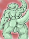 2006 anus back balls biceps big_butt big_muscles blue_eyes butt claws flexing forked_tongue green_skin komodo_dragon lizard looking_at_viewer looking_back male monitor_lizard muscles nude pissy_badger pose presenting presenting_hindquarters reptile scales scalie solo standing toned tongue tongue_out
Rating: Explicit
Score: 3
User: unforget
Date: January 31, 2014
