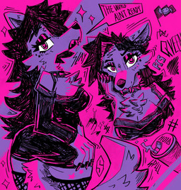 anthro big_breasts big_butt biped black_hair breasts butt cheek_tuft chest_tuft cleavage clothed clothing coffee_cup collar container cup dialogue facial_tuft fangs female fishnet_clothing fishnet_legwear fishnet_thigh_highs front_view hair heart_pupils huge_butt inner_ear_fluff legwear long_hair long_snout looking_at_viewer rear_view shoulderless_dress skimpy_dress snout solo speech_bubble spiked_collar spikes straps teeth thick_thighs thigh_highs tuft underbutt wide_hips fc5 cool_s canid canine canis mammal wolf 2025 hi_res multiple_images