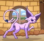 accessory animal_genitalia animal_pussy anus butt canine_genitalia canine_pussy female feral fur furgonomics genitals looking_at_viewer open_mouth paws pussy raised_paw raised_tail ribbons solo tail tail_accessory tail_ribbon teeth tongue window gau_(artist) everstone_guild nintendo pokemon pokemon_mystery_dungeon spike_chunsoft lyka_(gau) eeveelution espeon generation_2_pokemon pokemon_(species) absurd_res digital_media_(artwork) hi_res
