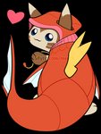 :3 chibi clothing feral heart_symbol hoodie solo topwear blitzdrachin conditional_dnp nintendo pokemon fish furret generation_1_pokemon generation_2_pokemon magikarp mammal marine mustelid pokemon_(species) 3:4 alpha_channel