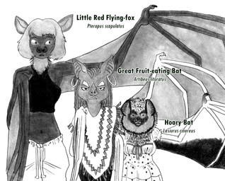 angry anthro bat_wings big_ears big_nose bottomwear claws clothing dreadlocks dress ear_piercing ear_ring eyebrows eyelashes eyeliner fangs female female/female group hair makeup membrane_(anatomy) membranous_wings neck_tuft pants piercing poncho pupils ring_piercing short_hair simple_background slit_pupils smile teeth thick_eyebrows toony topwear trio tuft wings efradraws bat great_fruit-eating_bat hoary_bat little_red_flying-fox mammal absurd_res graphite_(artwork) hi_res sketch traditional_media_(artwork)