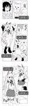 anthro bottomwear breasts clothed clothing duo eye_contact eyewear female feral glasses hair kemono leaf looking_at_another looking_at_viewer male school_uniform sitting skirt standing text thinking thoughtful_expression uniform k_dani_l furry_scale canid canine fox human humanoid mammal black_and_white chinese_text comic hi_res japanese_text monochrome source_request translated watermark