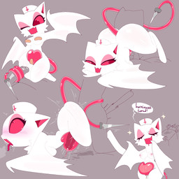 after_sex ahegao all_fours anthro anthro_on_anthro anthro_penetrated anthro_penetrating anthro_penetrating_anthro ass_up bandage bandage_on_nipple bedroom_eyes blush bodily_fluids breast_squish breasts cheek_tuft clothing covered_nipples cum cum_inside duo face_in_ass faceless_anthro faceless_character faceless_male facial_tuft female female_penetrated genital_fluids genitals grey_background headgear headwear heart_eyes heart_symbol kneeling looking_at_another looking_at_genitalia looking_at_partner looking_at_penis looking_back looking_back_at_another looking_back_at_partner looking_pleasured maebari male male/female male_penetrating male_penetrating_female membrane_(anatomy) membranous_wings narrowed_eyes nurse_clothing nurse_headwear penetration penis pink_eyelids pink_eyes pink_sclera pointed_tail raised_tail seductive semi-anthro sex sharp_tail simple_background squish tail tail_around_partner tongue tongue_out toony translucent translucent_body tuft white_body wings x-ray_view snazzle_snapp bat mammal 1:1 2026 digital_drawing_(artwork) digital_media_(artwork) hi_res sequence