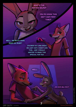 anthro bedroom_eyes blush buttplug clothed clothing dialogue duo female fur grey_body grey_fur heart_symbol imminent_sex male male/female narrowed_eyes nude orange_body orange_fur plug_(sex_toy) seductive sex_toy text vibrator twelvenine disney zootopia judy_hopps nick_wilde canid canine fox lagomorph leporid mammal rabbit red_fox true_fox 2026 absurd_res comic digital_drawing_(artwork) digital_media_(artwork) hi_res unavailable_at_source