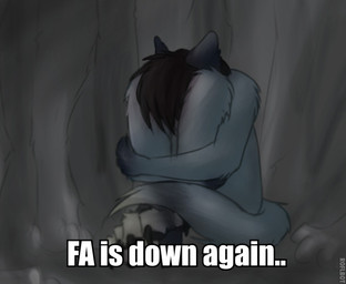 anthro caption humor male solo tail text catwolf canid canine canis mammal wolf english_text image_macro impact_(font) meme reaction_image