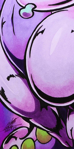antennae_(anatomy) anthro blue_eyes blush breasts eyelashes featureless_breasts featureless_crotch female looking_at_viewer navel non-mammal_breasts open_mouth purple_body purple_skin solo 025aki mythology nintendo pokemon dragon generation_6_pokemon goodra mythological_creature mythological_scalie pokemon_(species) reptile scalie 2023 absurd_res dated hi_res long_image signature tall_image