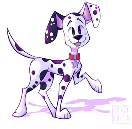 3_toes black_nose black_spots collar collar_tag feet feral floppy_ears fur heterochromatic_ears male markings red_collar solo spots spotted_body spotted_fur star_collar_tag toes toony white_body white_fur runty.raven 101_dalmatian_street 101_dalmatians disney dylan_(101_dalmatians) canid canine canis dalmatian domestic_dog mammal