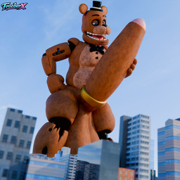 accessory anthro balls big_balls big_butt big_penis bodily_fluids bow_tie brown_body brown_fur building bus butt city cityscape clothed clothed_male clothing cloud cock_ring cock_vore commercial_vehicle day exhibitionism foreskin fur genitals happy hat headgear headwear huge_balls huge_penis hyper hyper_balls hyper_genitalia hyper_penis imminent_vore jewelry light logo looking_at_another looking_pleasured machine macro male nude nude_macro nude_male outside penile penis penis_accessory penis_jewelry public public_nudity seductive sky skyscape skyscraper solo store sunlight teeth thick_thighs tongue vehicle vein veiny_penis vore frooberx spacebaron_(modeler) five_nights_at_freddy's five_nights_at_freddy's_2 scottgames freddy_(fnaf) withered_freddy withered_freddy_(fnaf) animatronic bear human mammal robot 1:1 2026 3d_(artwork) artist_logo colored digital_media_(artwork) widescreen