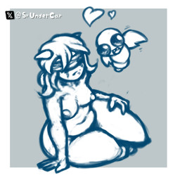 2_horns bandage bandaged_eye big_eyes blind breasts disability duo fangs female flying frown hair heart_symbol horn mouth_closed navel nipples nude open_mouth open_smile short_hair sitting slightly_chubby slightly_chubby_female smile teeth thick_thighs tongue wide_hips wings srundercar the_binding_of_isaac_(series) lilith_(tboi) succubus_(tboi) demon demon_humanoid horned_humanoid humanoid 1:1 absurd_res hi_res